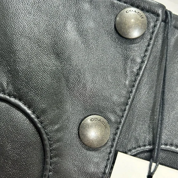 Coach New Leather Button-up Mini Skirt in Women's Size 0 - Picture 5 of 11